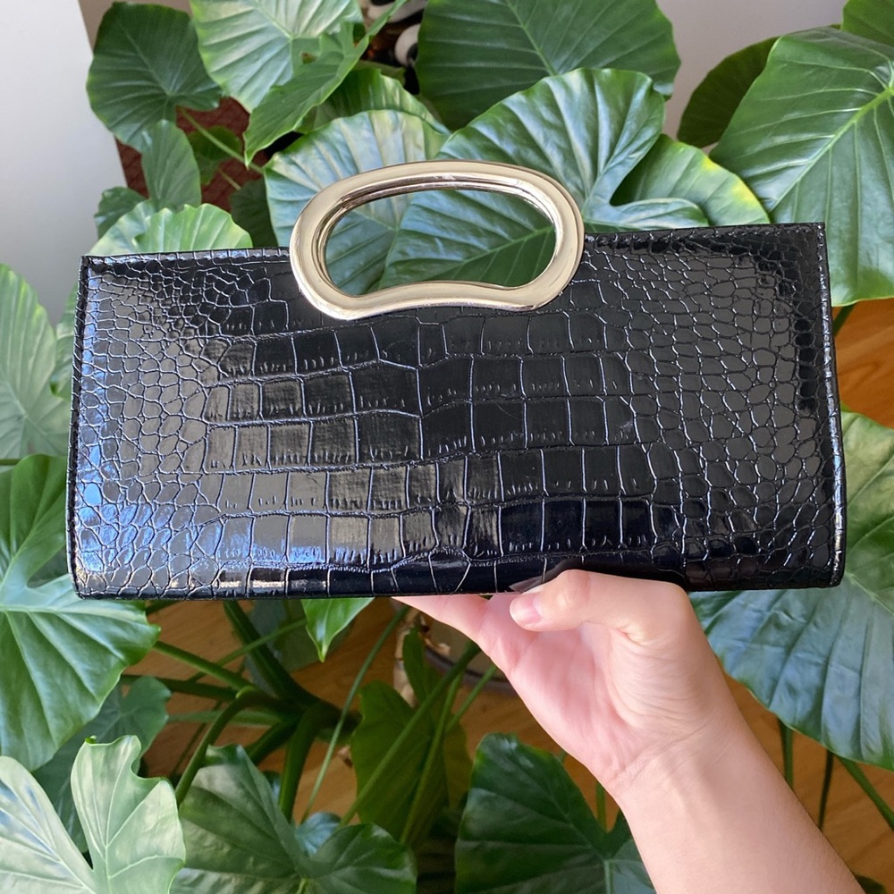 Gianni Faux Leather Clutch
